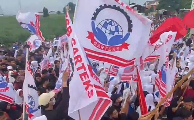 Panas, Usung 6 Tuntutan, Ribuan Buruh PT. Jiale Indonesia Gelar Demonstrasi