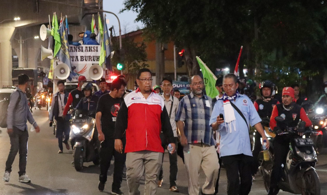 Sekjen KSBSI ikut Longmarch jemput massa aksi dari Bandung