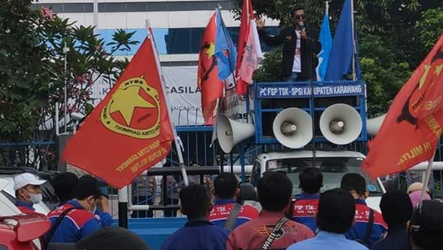  Demo di Kemenaker, Aliansi DSS TGSL Anggap Kepmenaker No. 104/2021 Membunuh Harapan Buruh 