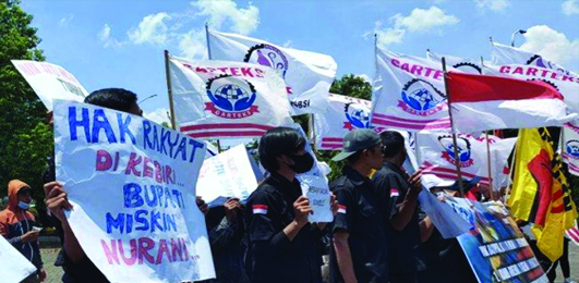 Dianggap Tidak Adil Pada Buruh, FSB GARTEKS KSBSI Kabupaten Semarang Demo Kantor Disnaker